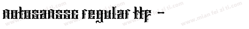 notosanssc regular ttf下载字体转换